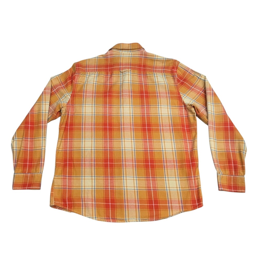 Pendleton Shirt Mens Large Orange Plaid Flannel Button Up Longsleeve Yellow - Picture 6 of 10